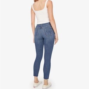 MOTHER LOOKER ANKLE FRAY 26 beyond a shadow doubt blue skinny designer jeans